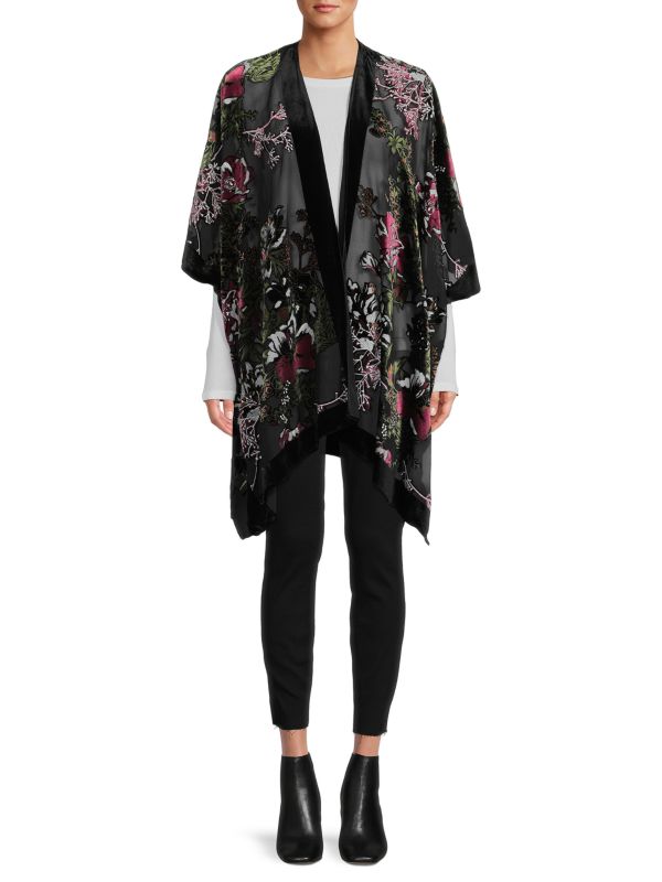 Saachi Floral Embroidered Kimono